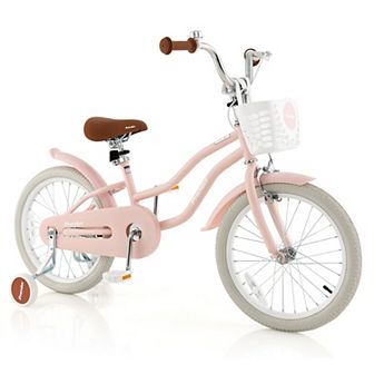 Costway 18'' Kids Bike Toddler Bicycle with Training Wheel Kickstand for 4-8 Years Old