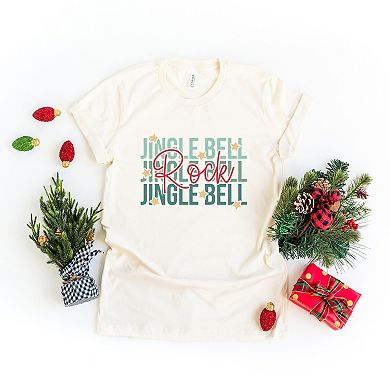 Jingle Bell Rock Stacked Stars - Womens Short Sleeve Tee