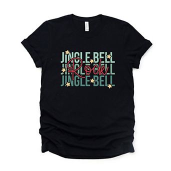 Jingle Bell Rock Stacked Stars - Womens Short Sleeve Tee
