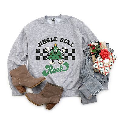 Jingle Bell Rock Checkered Tree - Womens Sweatshirt