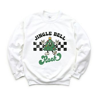 Jingle Bell Rock Checkered Tree - Womens Sweatshirt