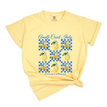 Amalfi Coast Italy Lemons - Women's Garment Dyed Graphic T-Shirt