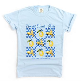 Amalfi Coast Italy Lemons - Women's Garment Dyed Graphic T-Shirt