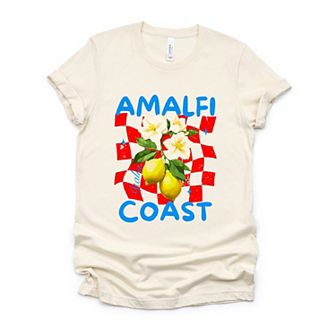 Amalfi Coast Red Checkerboard - Women's Short Sleeve Graphic T-Shirt