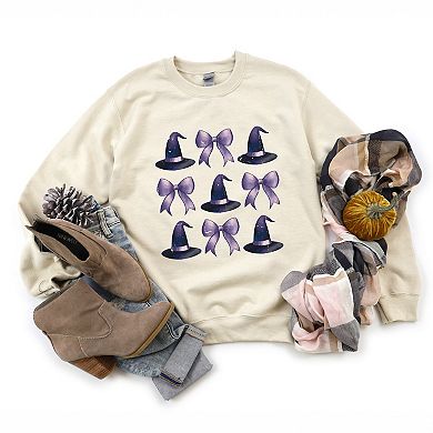 Coquette Witch Hat Collage - Women's Graphic Sweatshirt