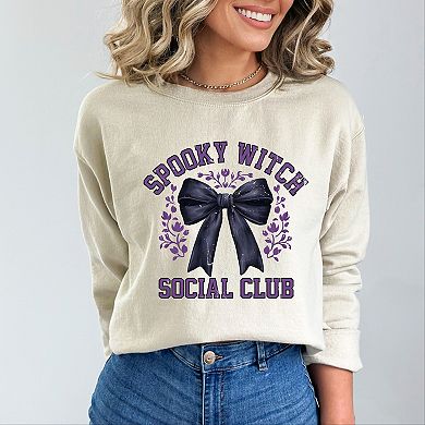 Coquette Spooky Witch Social Club - Women's Graphic Sweatshirt