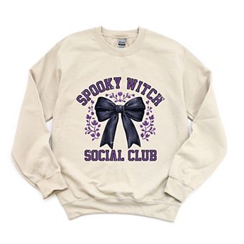 Coquette Spooky Witch Social Club - Women's Graphic Sweatshirt