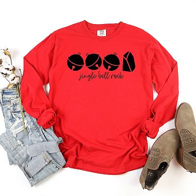 Jingle Bell Rock Icons - Womens Garment Dyed Long Sleeve