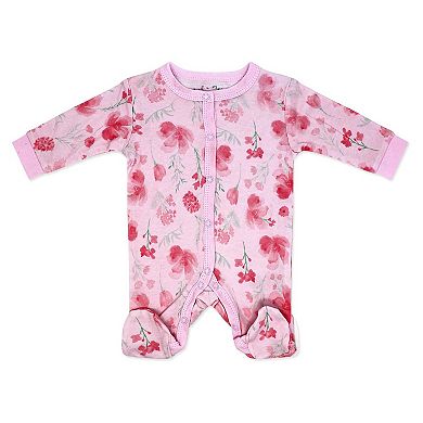 Baby Girls Watercolor Floral 5 Pc Layette Gift Set