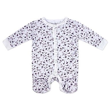 Baby Girls Purple Flower 5 Pc Layette Gift Set