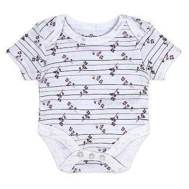 Baby Girls Purple Flower 5 Pc Layette Gift Set