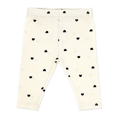 Baby Girls Tiny Hearts 3 Piece Top, Leggings, and Headband Set