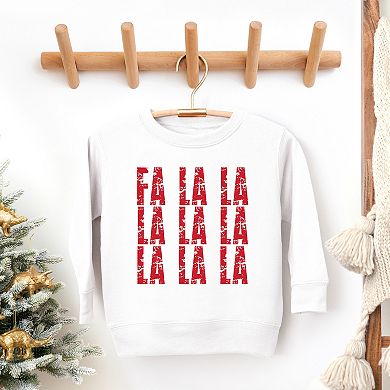 Fa La La Distressed - Toddler Graphic Sweatshirt