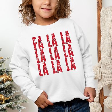 Fa La La Distressed - Toddler Graphic Sweatshirt
