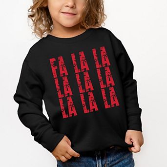 Fa La La Distressed - Toddler Graphic Sweatshirt