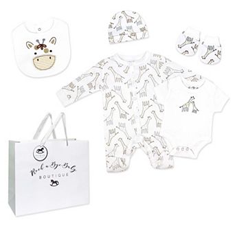 Baby's Giraffe 5 pc Layette Gift Set
