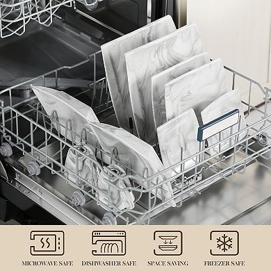 30-piece Porcelain Dinnerware Set for 6, incl. Dinner-, Dessert-, Soup Plate, Coffee Cup, Saucer