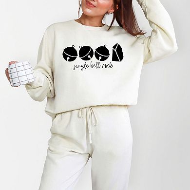 Jingle Bell Rock Icons - Womens Lightweight Garment Dyed Sweatshirt