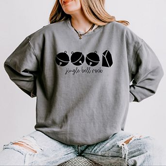 Jingle Bell Rock Icons - Womens Lightweight Garment Dyed Sweatshirt