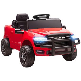 Qaba 12V Licensed Dodge RAM 3500 Kids Ride on Car with Dual Motors