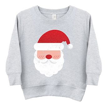 Santa Face Glitter - Toddler Graphic Sweatshirt