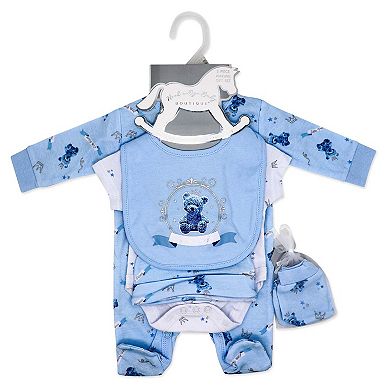 Baby Boys Prince 5 Pc Layette Gift Set