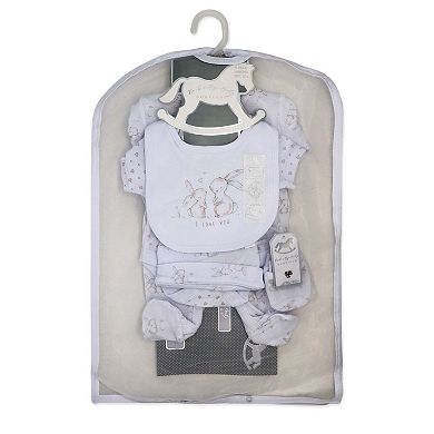 Baby Girls Sweet Bunny 5 Pc Layette Gift Set