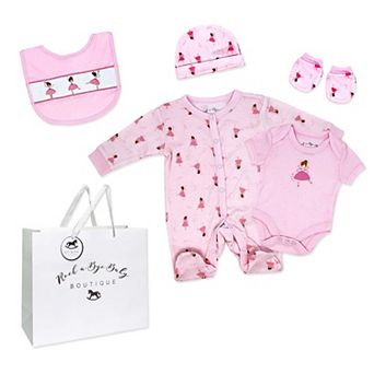 Baby Girls Ballet 5 pc Layette Gift Set
