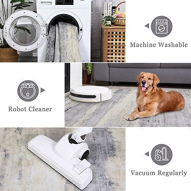 Abstract Area Rugs for Living Room Washable Non Slip Modern Indoor Rug Low Pile Carpet