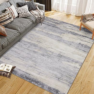 Abstract Area Rugs for Living Room Washable Non Slip Modern Indoor Rug Low Pile Carpet