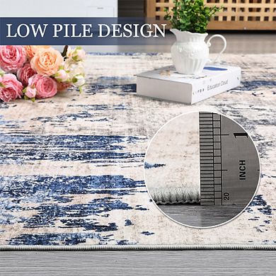 Area Rug Faux Sherpa Washable Foldable Printed Soft Low Pile Carpet Non Slip Rug