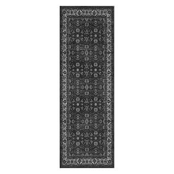 Floral Rug Washable Area Rugs, Vintage Boho Carpets for Living Room Bedroom Office Hallways