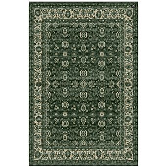 Floral Rug Washable Area Rugs, Vintage Boho Carpets for Living Room Bedroom Office Hallways