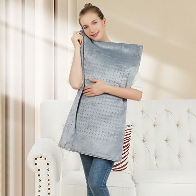 Garvee Grey Flannel 4-Temperature Levels Electric Blanket 17"*33"