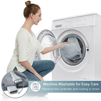 Flannel Full-Back Coverage Magnetic Closure Electric Blanket-22"x33"