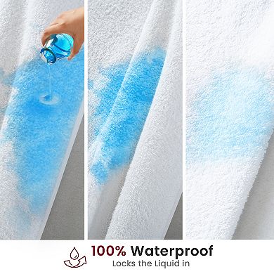 Waterproof Mattress Protector Terry Cloth Poly Cotton Fitted Mattress Toper - Lux Decor Collection