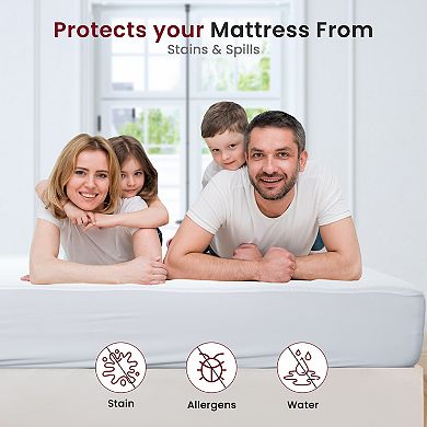 Waterproof Mattress Protector Terry Cloth Poly Cotton Fitted Mattress Toper - Lux Decor Collection