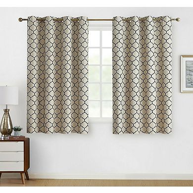 Kate Aurora Chic Living 100 Percent Max Blackout Trellis Thermal Curtains