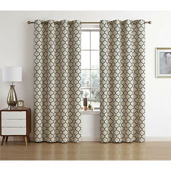 Kate Aurora Chic Living 100 Percent Max Blackout Trellis Thermal Curtains