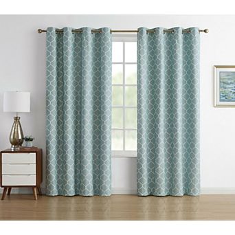 Kate Aurora Chic Living 100 Percent Max Blackout Trellis Thermal Curtains