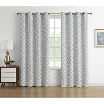 Kate Aurora Chic Living 100 Percent Max Blackout Trellis Thermal Curtains