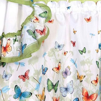 Goodgram Butterflies Prairie Complete 5 Piece Cottage Kitchen Curtain Set