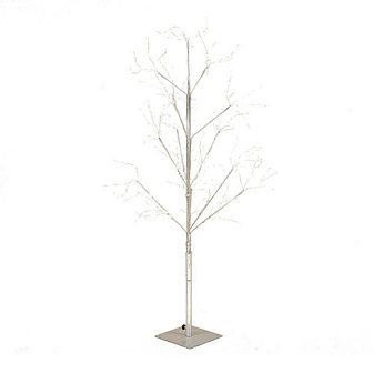 LuxenHome Pre-lit 47.24" Birch Twig Artificial Tree