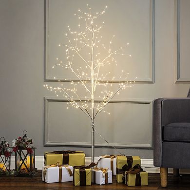 LuxenHome Pre-lit 47.24" Birch Twig Artificial Tree