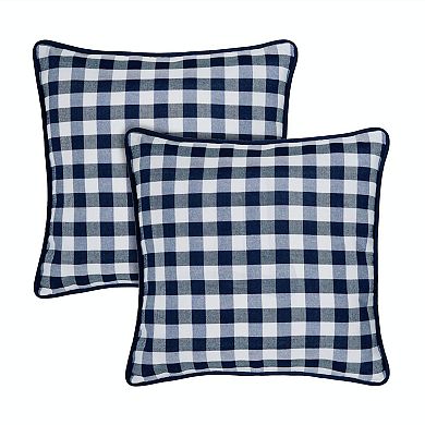 Kate Aurora 2 Pack Country Farmhouse Buffalo Plaid Zippered Pillow Covers