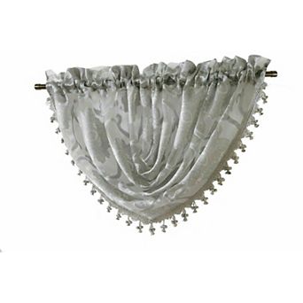 Kate Aurora Custom Scroll Sheer Voile Waterfall Window Curtain Valances