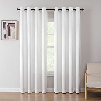 Kate Aurora 1 pc Priscilla Light Filtering Embossed Leaves Jacquard Window Curtain Panel