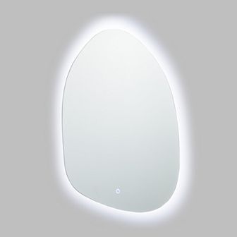 LuxenHome Asymmetrical Accent Wall Mirror With Lights