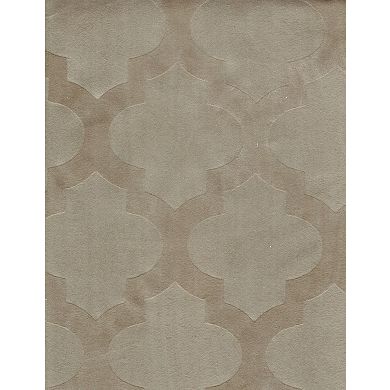 Kate Aurora Maison Textured Quatrefoil Clover 18" X 18" Filled Accent Throw Pillow