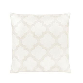 Kate Aurora Maison Textured Quatrefoil Clover 18" X 18" Filled Accent Throw Pillow